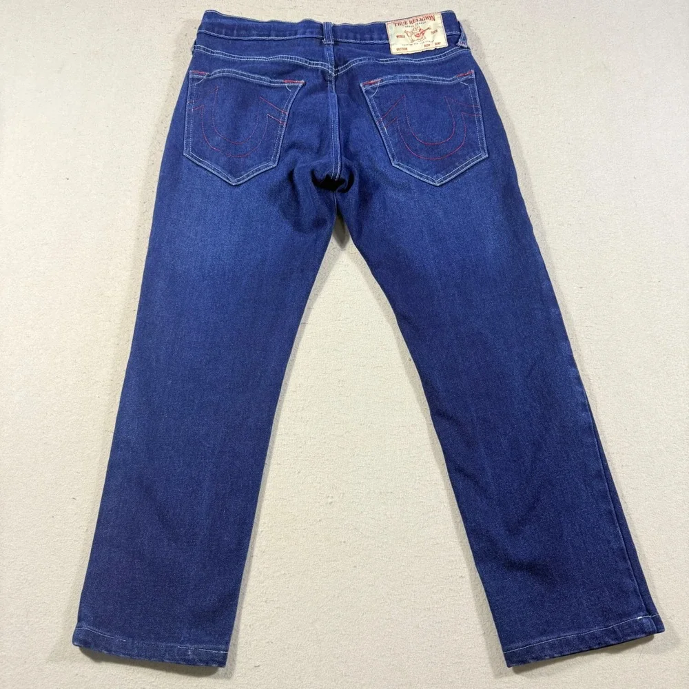 True Religion Rocco Relaxed Skinny Jeans Mens 30 Indigo Blue Denim Stretch